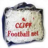 Сетка футбольная CLIFF PPF-5, 3*2*1,1м, толщина нити 4мм вязаная, ячейка 13*13см, белая