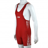 Трико борцовское CLIFF 236, красное,  р.2XL (р.40-46, рост 150см)