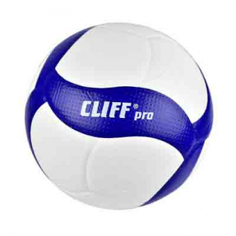 Мяч волейбольный CLIFF PRO (МК-200 V200W), 5 размер, PU, бело-синий