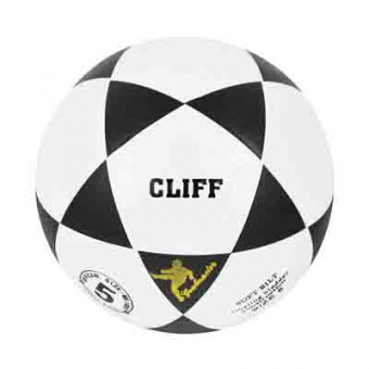 Мяч футбольный CLIFF #5, 5 размер, PVC, черно-белый