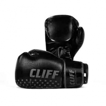 Перчатки боксёрские CLIFF 333, PU+FLEX, 12 унций, черные