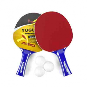 Набор для настольного тенниса YUGUAN (2 ракетки, 3 шарика), в чехле, Z-100